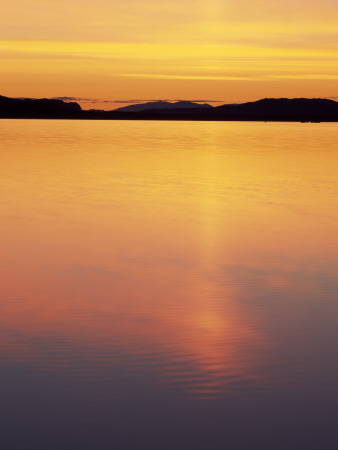 Silhouette Of A Mountain Range At Sunset, Lapland, Sweden by Anders Ekholm Pricing Limited Edition Print image