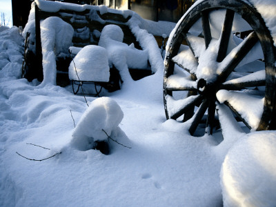 A Cartwheel Covered With Snow by Christer Lundin Pricing Limited Edition Print image