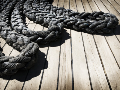 A Rope Lying On A Ship Deck by Gunnar Svanberg Skulasson Pricing Limited Edition Print image