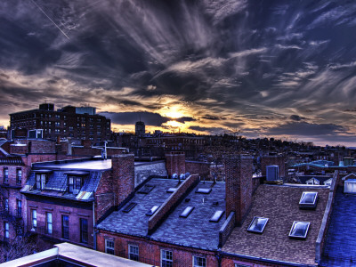 Sunset Atop A Beacon Hill Roof Deck by Kalim Saliba Pricing Limited Edition Print image