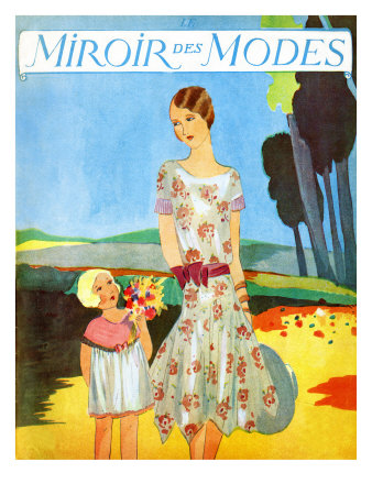 Le Miroir Des Modes April 1928 Magazine Cover by William Hole Pricing Limited Edition Print image