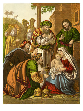 The Wise Men Visit The Baby Jesus by William Hole Pricing Limited Edition Print image