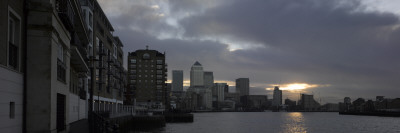 River Thames Panorama From Limehouse Towards Canary Wharf, London by Richard Bryant Pricing Limited Edition Print image