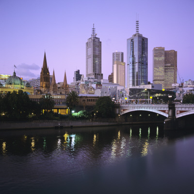 Princess Bridge Over Yarra River, Melbourne by Marcel Malherbe Pricing Limited Edition Print image