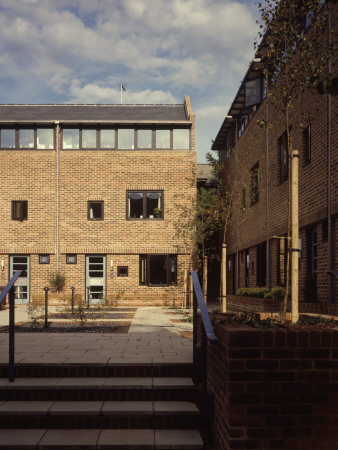 Student Accommodation, Jesus College, Oxford, Hazel Court Overlooking Courtyard by Charlotte Wood Pricing Limited Edition Print image