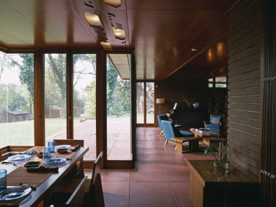 Rosenbaum House, Alabama, 1939 - 1940, Looking From Dining, Architect: Frank Lloyd Wright by Alan Weintraub Pricing Limited Edition Print image