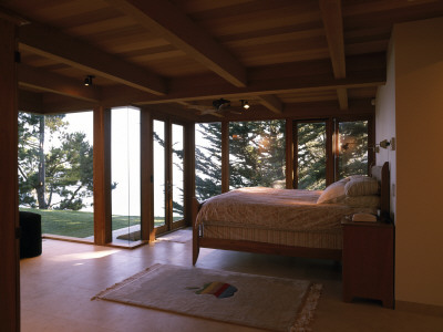 Greyrock Estate, Big Sur, California (2001) - Master Bedroom, Architect: Daniel Piechota by Alan Weintraub Pricing Limited Edition Print image