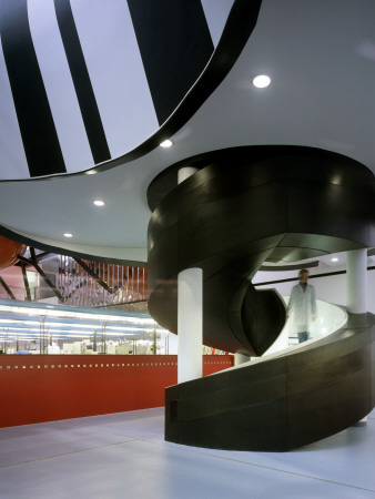 Queen Mary, University Of London, Medical School Building, 2005, Spiral Staircase From Mushroom Pod by Ben Luxmoore Pricing Limited Edition Print image