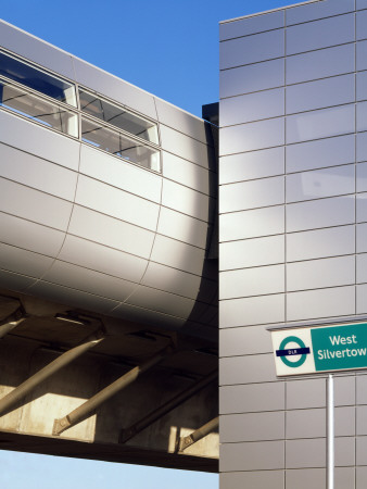 West Silvertown Dlr Station, Docklands Light Railway Extension, London, 2006 by Ben Luxmoore Pricing Limited Edition Print image