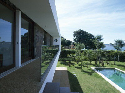 14 Bis, House In Brazil, Exterior From First Floor Level, Architect: Isay Weinfeld by Alan Weintraub Pricing Limited Edition Print image