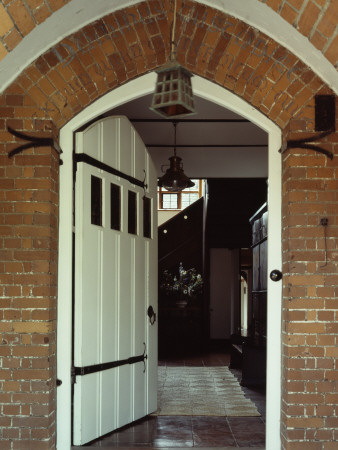 The Red House, Bexleyheath, Front Entrance With Door Open, 1859-60, Architect: Philip Webb by Charlotte Wood Pricing Limited Edition Print image