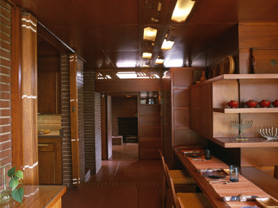 Rosenbaum House, Alabama, 1939 - 1940, Dining Area, Architect: Frank Lloyd Wright by Alan Weintraub Pricing Limited Edition Print image