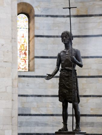 Statue Of John The Baptist, Baptistery, The Duomo, Pisa, Italy by David Clapp Pricing Limited Edition Print image