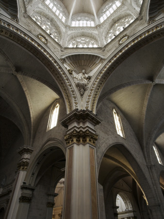 Valencia Cathedral, 1356, Looking Towards The Tower Where The Transept And Nave Meet by David Clapp Pricing Limited Edition Print image