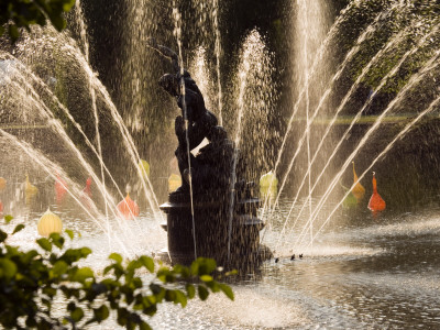 Fountain At Kew Gardens With Chihuly S Glass Installations, London by Clive Nichols Pricing Limited Edition Print image