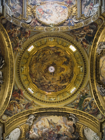 The Dome At Chiesa Del Gesu, Rome, Italy by David Clapp Pricing Limited Edition Print image