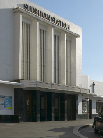 Surbiton Railway Station, Surrey, 1937-38, Main Entrance, Architect: J, R, Scott by G Jackson Pricing Limited Edition Print image