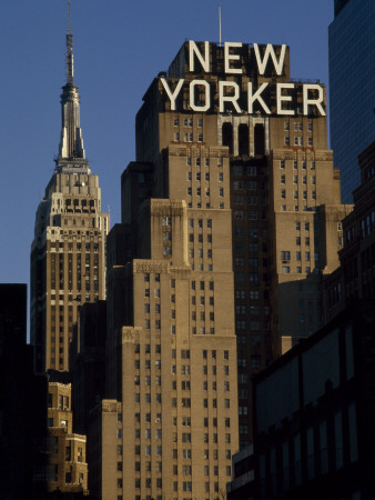 Hotel New Yorker, New York City, 1930, 43 Stories With 2500 Rooms, Empire State Building In Back by Joe Cornish Pricing Limited Edition Print image