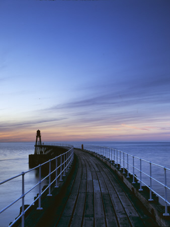 East Pier, Whitby, North Yorkshire, Dusk by Joe Cornish Pricing Limited Edition Print image