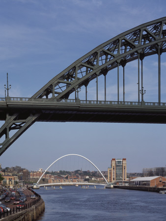 Baltic Centre For Contemporary Arts, Gateshead, Newcastle Upon Tyne, Day Time View With Bridges by Keith Hunter Pricing Limited Edition Print image
