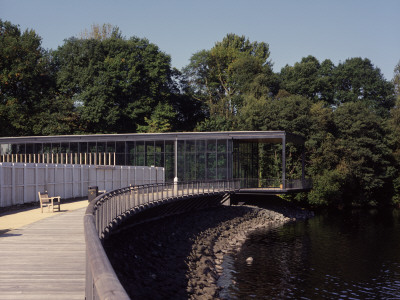 Gateway Orientation Centre, Loch Lomond, Scotland, On Walkway Towards Gateway Centre by Keith Hunter Pricing Limited Edition Print image