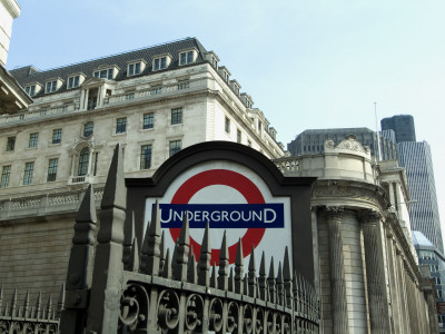 Underground Sign, Bank Station, London by Natalie Tepper Pricing Limited Edition Print image