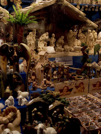 Nativity Scene Christmas Decorations, Christkindelsmarkt (Christ Child's Market), Nuremberg by Natalie Tepper Pricing Limited Edition Print image