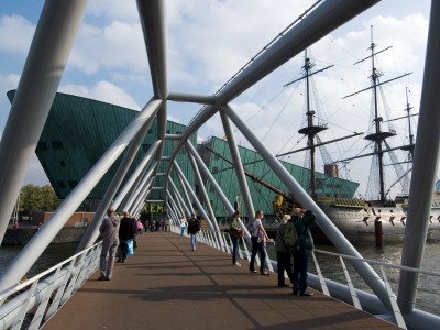 Bridge Over The Eastern Dock To Nemo, The Netherland's Largest Science Museum, Amsterdam by Natalie Tepper Pricing Limited Edition Print image