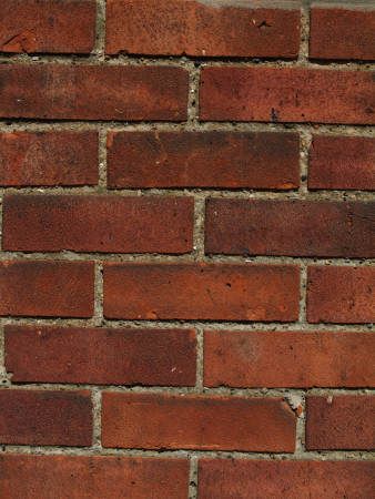 Backgrounds - Red Clay Brick And Mortar Wall by Natalie Tepper Pricing Limited Edition Print image
