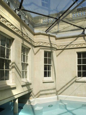 Thermae Bath Spa, 2006, Internal Swimming Pool With Glass Roof, Grimshaw Architects by Morley Von Sternberg Pricing Limited Edition Print image