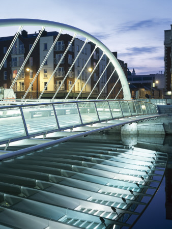 James Joyce Bridge, Dublin, 2003, Architect: Santiago Calatrava by Morley Von Sternberg Pricing Limited Edition Print image