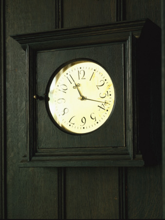 Garden Corner, Chelsea, 1906, Wall Clock With Dark Stain, Architect: C.F.A. Voysey 1857 - 1941 by Richard Bryant Pricing Limited Edition Print image