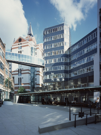 Lse Library Plaza Cafe, London, View Of Students At Tables, Archit: Maccormac Jamieson Prichard by Peter Durant Pricing Limited Edition Print image