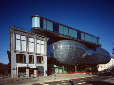Kunsthaus Lmg Graz, Graz Austria, Front Elevation, Blinds Down, Architect: Cook And Fournier by Peter Durant Pricing Limited Edition Print image
