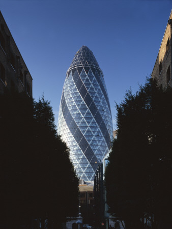 30 St Mary Axe, The Gherkin, City Of London, 1997 - 2004, Winner Of Stirling Prize 2004 by Richard Bryant Pricing Limited Edition Print image