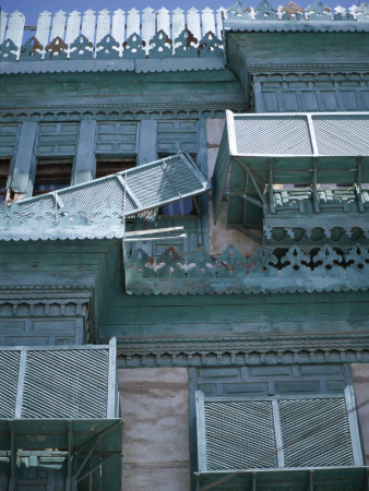 Houses In Jeddah, Detail Of Windows And Balconies by Robert O'dea Pricing Limited Edition Print image