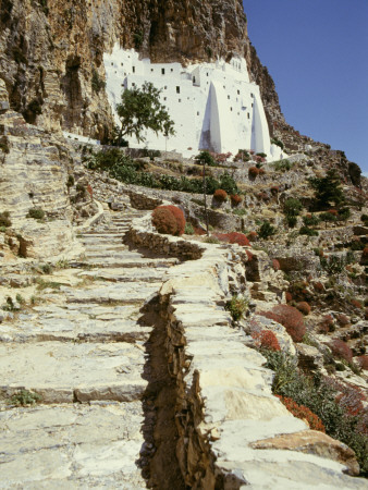 Hozoviotissa Monastery, Amorgos, Greece by Robert O'dea Pricing Limited Edition Print image