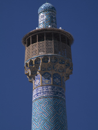 The Shah Mosque, Isfahan, The Glazed Brick Minaret by Will Pryce Pricing Limited Edition Print image