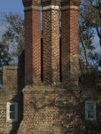 Bacon's Castle, Surry County, Virgina, 1665, Chimney Stacks Abd Shaped Gables In English Bond by Will Pryce Pricing Limited Edition Print image