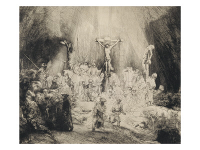 Les Trois Croix : 3Eme Etat by Rembrandt Van Rijn Pricing Limited Edition Print image