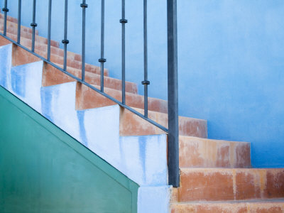 Colorful Stairs, San Miguel De Allende, Guanajuato State, Mexico by Julie Eggers Pricing Limited Edition Print image