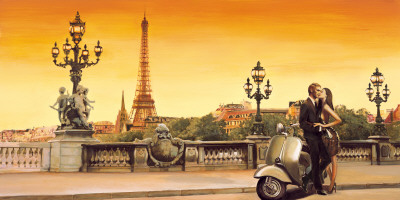 Lovers In Paris by Edoardo Rovere Pricing Limited Edition Print image