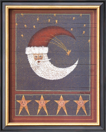 Santa And Falling Star by Susan Clickner Pricing Limited Edition Print image