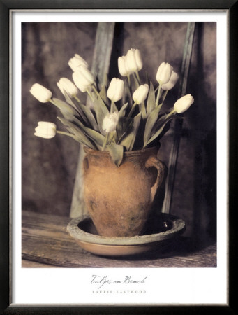 Tulips On Bench by Laurie Eastwood Pricing Limited Edition Print image