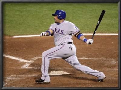 Texas Rangers V San Francisco Giants, Game 1: Bengie Molina by Christian Petersen Pricing Limited Edition Print image