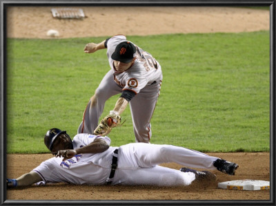 San Francisco Giants V Texas Rangers, Game 3: Vladimir Guerrero,Freddy Sanchez by Christian Petersen Pricing Limited Edition Print image