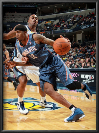Charlotte Bobcats V Memphis Grizzlies: Tyrus Thomas And Darrell Arthur by Joe Murphy Pricing Limited Edition Print image