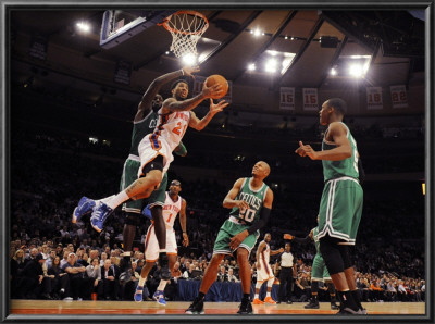 Boston Celtics V New York Knicks: Wilson Chandler And Kevin Garnett by Lou Capozzola Pricing Limited Edition Print image