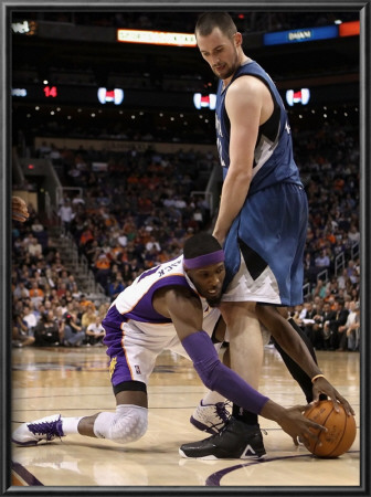 Minnesota Timberwolves V Phoenix Suns: Hakim Warrick And Kevin Love by Christian Petersen Pricing Limited Edition Print image