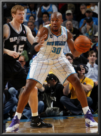 San Antonio Spurs V New Orleans Hornets: David West And Matt Bonner by Layne Murdoch Pricing Limited Edition Print image